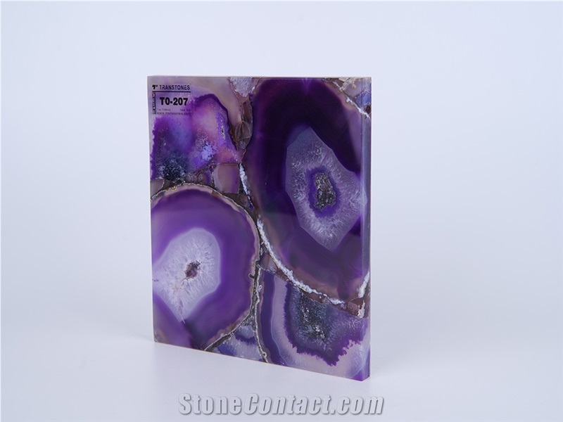 Backlit Large Agate Tile Sheet Purple Agate Stone Slab