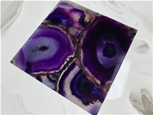 Backlit Large Agate Tile Sheet Purple Agate Stone Slab