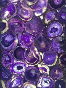 Backlit Large Agate Tile Sheet Purple Agate Stone Slab