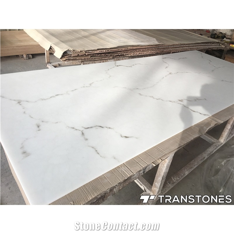 Backlit  Slab Onyx Bending Resin Panels For Column