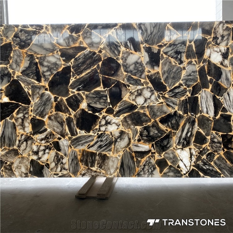 Black Quartz W Gold Foil Price Stone Alabaster Table Tops