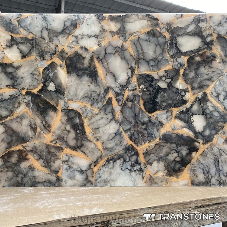 Black Quartz W Gold Foil Price Stone Alabaster Table Tops