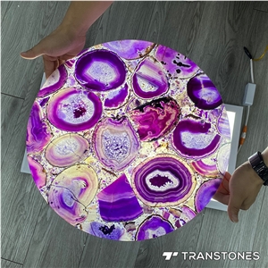 Crystal Purple Agate Big Slices For Agate Table Top
