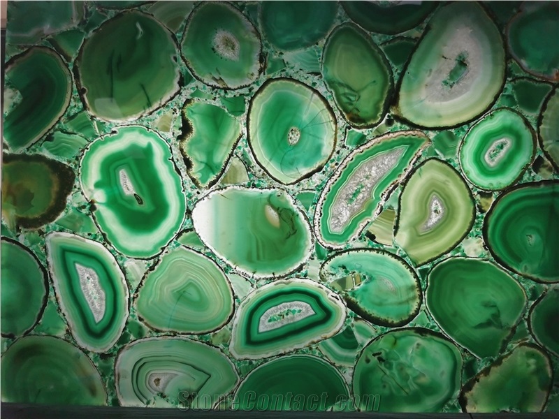 Translucent Polished Agate Slice Natural Agate Wall Panel
