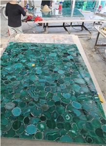 Translucent Polished Agate Slice Natural Agate Wall Panel