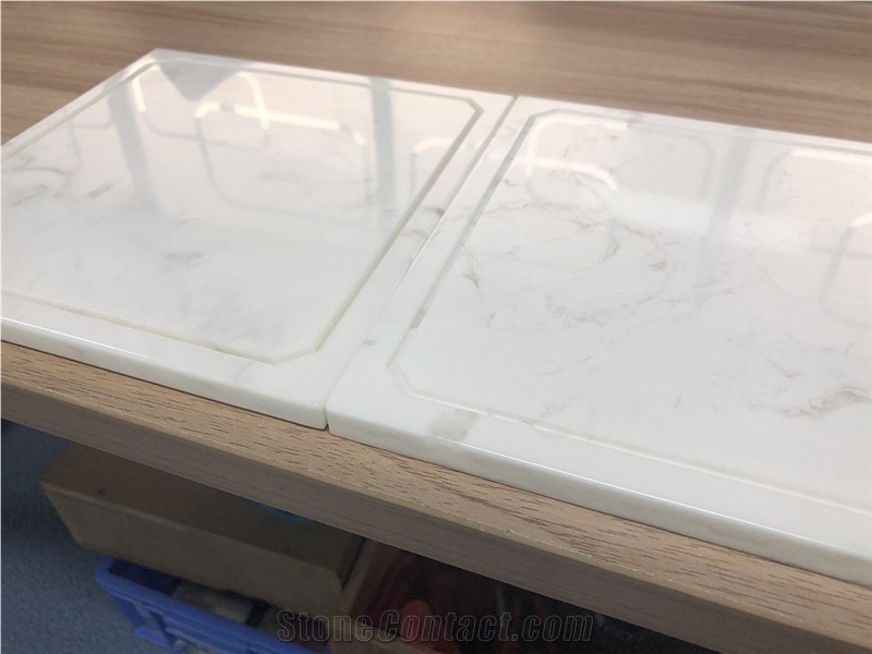 White Artificial Alabaster Quartz Stone Slabs
