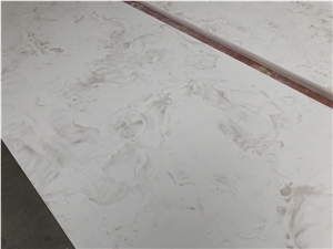 White Artificial Alabaster Quartz Stone Slabs