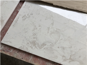 White Artificial Alabaster Quartz Stone Slabs