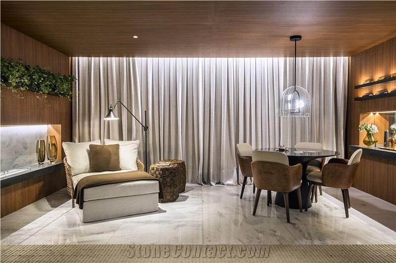 Shadow White Marble Blocks - Slabs