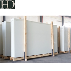 Pure White Nano Glass Slabs Grade A  Artificial Stone 