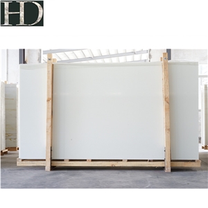 Pure White Nano Glass Slabs Grade A  Artificial Stone 