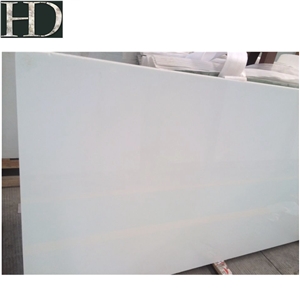 Pure White Nano Glass Slabs Grade A  Artificial Stone 