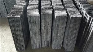 Natural Riven Black Slate Thin Wall Ledge Stone Claddings
