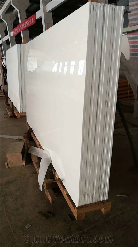 White Artificial Stone Big Slabs 300X160x1.8Cm