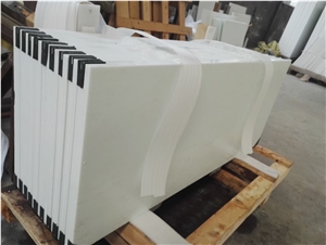 China Pure White Nano Vetro Artificial Microcrystalline Slab