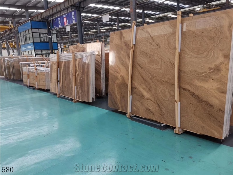 China Imperial Wood Vein Marble Grain Coffee Brown Slab Tile