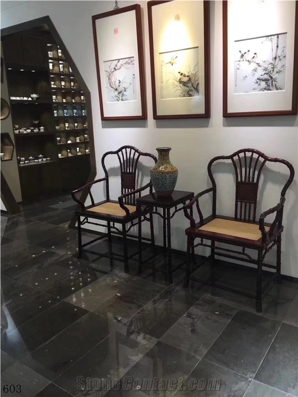 Cosmic Black Granite Slab Wall Tile In China Stone Market