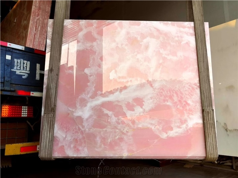 Naghadeh Onix Pink Dark Onyx Slab Tile In China Stone Market