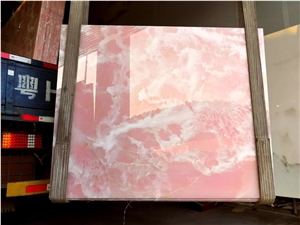 Naghadeh Onix Pink Dark Onyx Slab Tile In China Stone Market