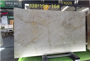 Taj Mahal Quartzite Slabs 2Cm Polished Cream Wall Tiles