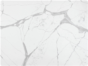 Artificial Marble Calacatta White Quartz Kitchen Countertops