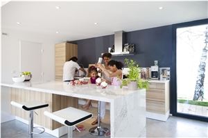 Artificial Stone Calacatta Quartz Kitchen Island Countertops