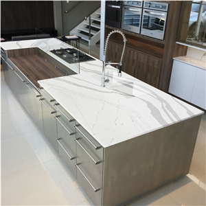Calacatta Artificial Marble Stone Countertop Quartz Bar Top Calacatta Artificial Marble Stone Countertop Quartz Bar Top