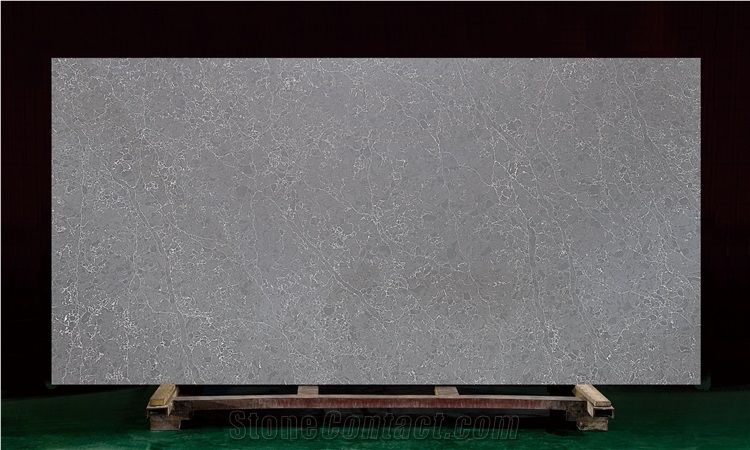 Calacatta Artificial Marble Stone Quartz Slab For Bar Top 