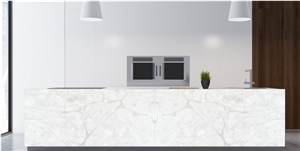 Calacatta Countertop Quartz Stone Kitchen Countertop