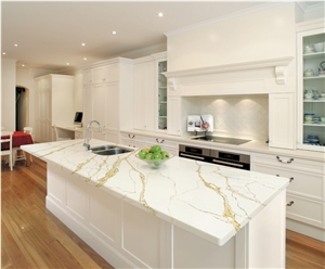 Calacatta Gold Marble Looks Quartz Slabs