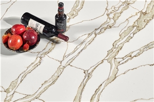  Calacatta Gold Quartz Stone Kitchen Countertops