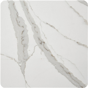 Calacatta Grey Vein White Artificial Marble  Quartz Slab