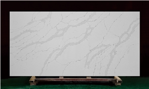Calacatta White  Artificial Marble Quartz Kitchen Countertop