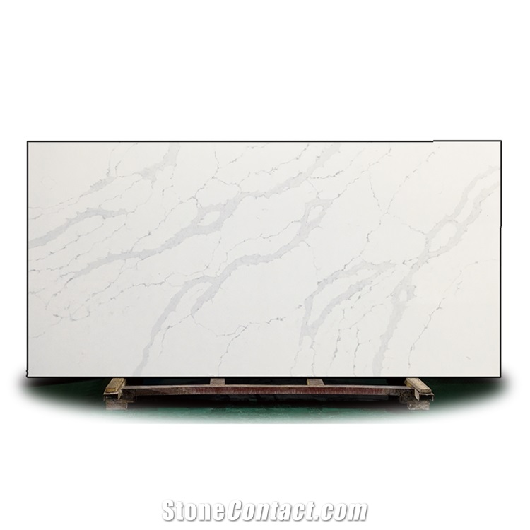 Calacatta White  Artificial Marble Quartz Kitchen Countertop