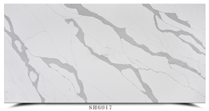 Calacatta White Artificial Stone Quartz Bathroom Vanity Top