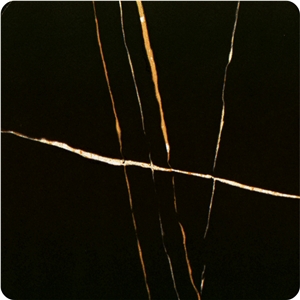 Luxurious Artificial Stone Gold Vein Black Quartz Table Top 