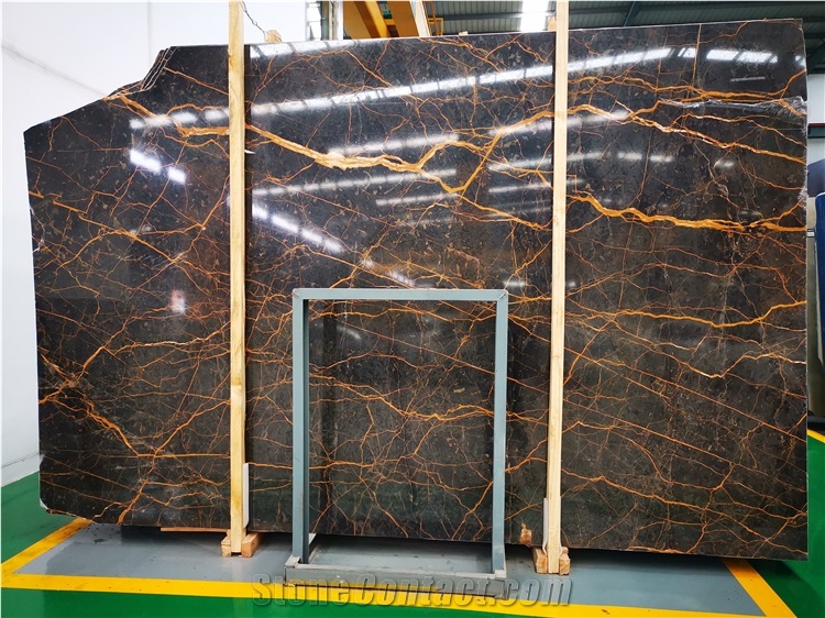 Natural Black Marble Slabs And Tiles Customized Size