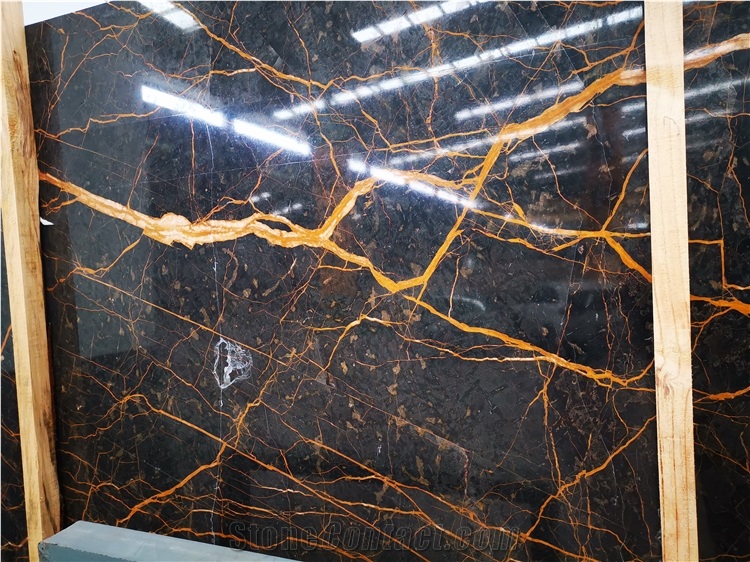 Natural Black Marble Slabs And Tiles Customized Size