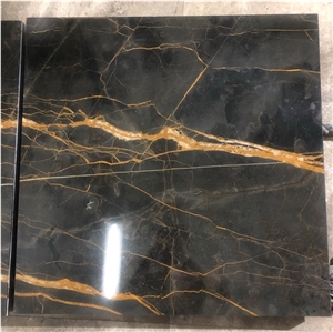Natural Black Marble Slabs And Tiles Customized Size