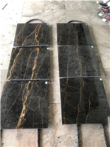 Natural Black Marble Slabs And Tiles Customized Size