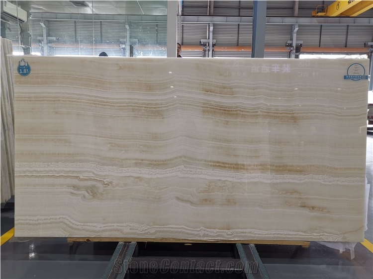 Natural Vanilla Onyx Big Slabs  And Tiles