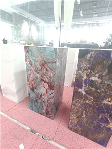 Amazon Green Artificial Stone Cabinet Furniture, TV Cabinet