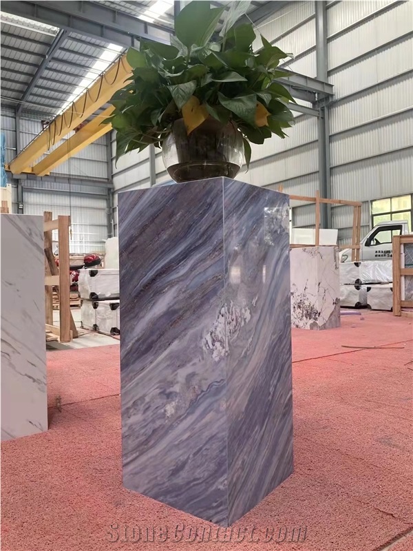 Black Marquina Marble Aritificial Stone Standing Flower Base