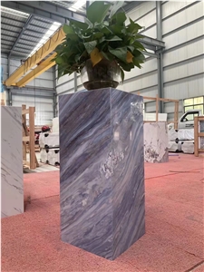 Black Marquina Marble Aritificial Stone Standing Flower Base