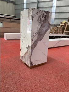 Black Marquina Marble Aritificial Stone Standing Flower Base