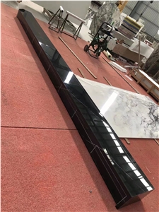 Black Marquina Marble Artificial Stone TV Table Cabinet 