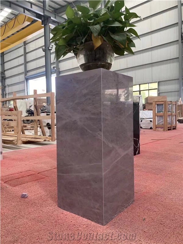 Calacatta White Marble Artificial Stone Flower Planters Base