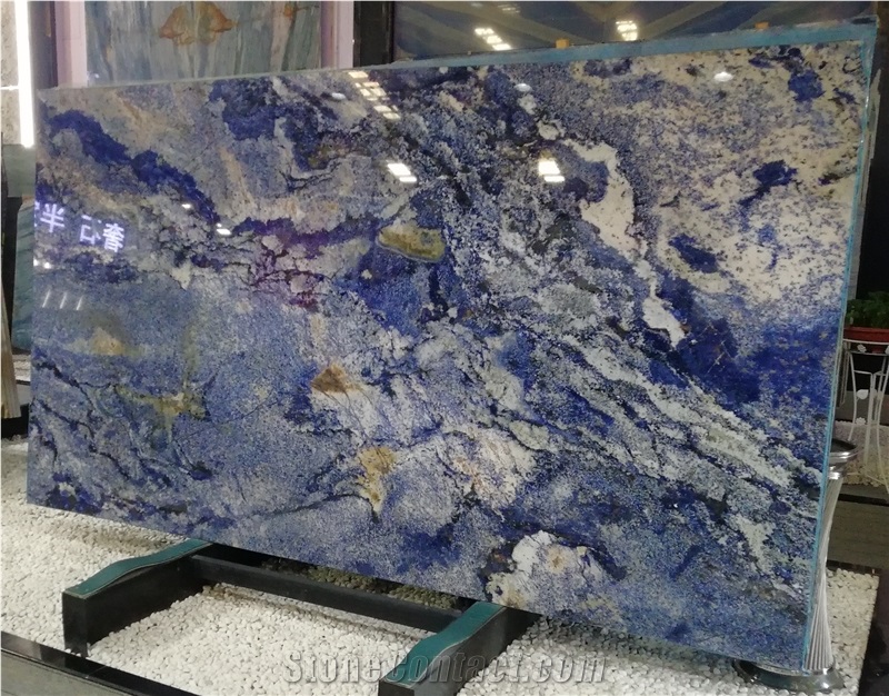 Azul Bahia Granite Round Stone Table Tops