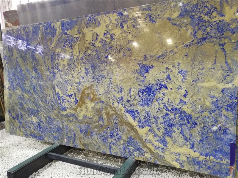 Azul Bahia Granite Round Stone Table Tops