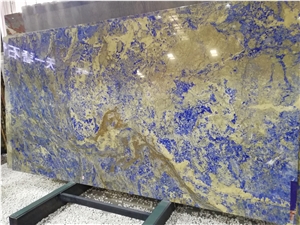 Azul Bahia Granite Round Stone Table Tops